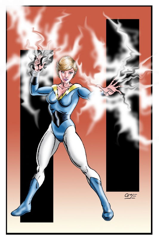 LIGHTNING LASS, in ALEX GARCIA's THE LEGION OF SUPER HEROES Comic Art